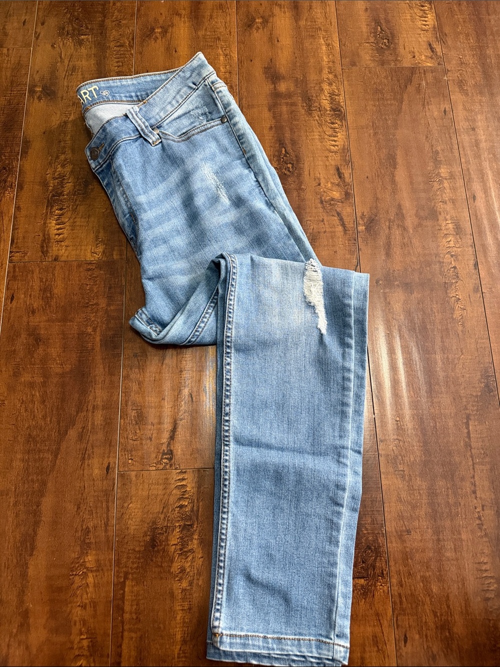 Matilda Jane Light Wash Skinny Jeans with Knee Distress